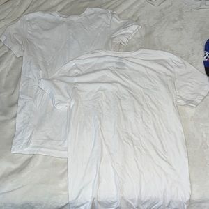 2 Polo white t-shirts size medium one has faint armpit stains